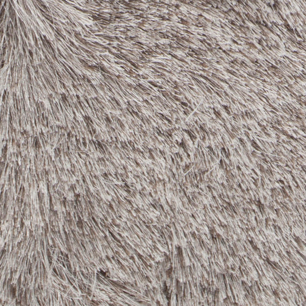 Chandra Rugs Teagan 100% Polyester Hand Woven Contemporary Shag Rug Silver 9' x 13'