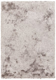Chandra Rugs Teagan 100% Polyester Hand Woven Contemporary Shag Rug Silver 9' x 13'