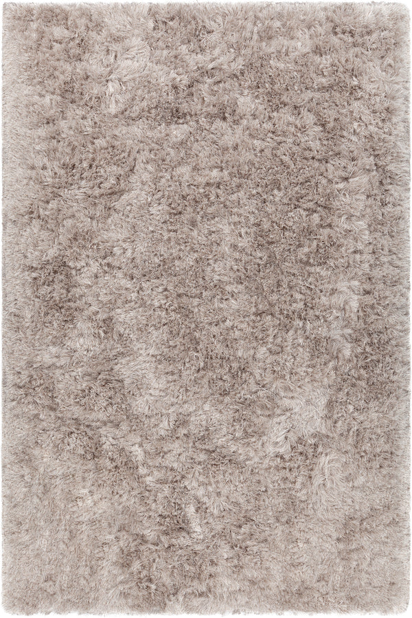 Chandra Rugs Teagan 100% Polyester Hand Woven Contemporary Shag Rug Beige 7'9 x 10'6