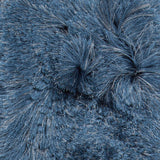 Chandra Rugs Teagan 100% Polyester Hand Woven Contemporary Shag Rug Blue 7'9 x 10'6
