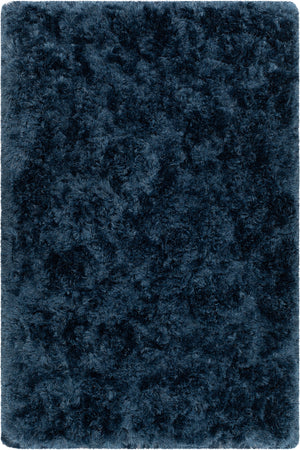 Chandra Rugs Teagan 100% Polyester Hand Woven Contemporary Shag Rug Blue 7'9 x 10'6