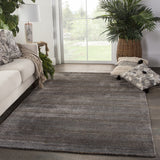 Jaipur Living Minuit Handmade Geometric Gray/ Blue Area Rug (9'X12')