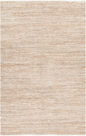 Chandra Rugs Tenola 60% Jute + 30% Leather + 10% Cotton Hand-Woven Contemporary Rug Beige 9' x 13'