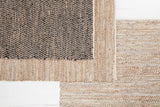 Chandra Rugs Tenola 60% Jute + 30% Leather + 10% Cotton Hand-Woven Contemporary Rug Silver 9' x 13'