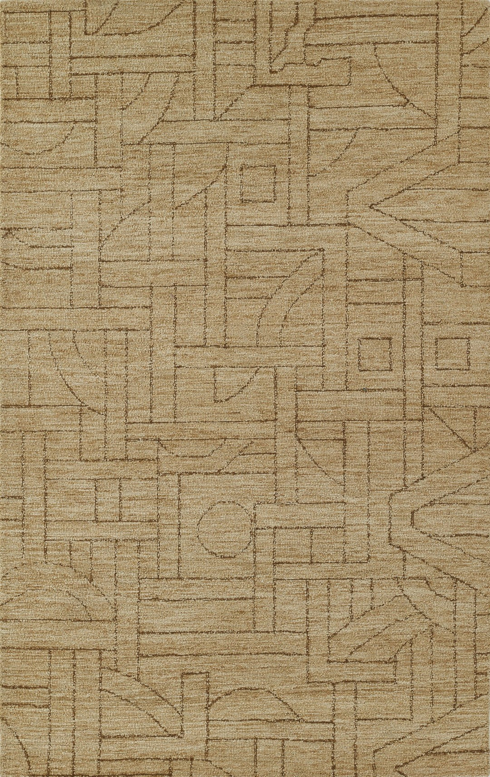 Momeni Teppe TEP-1 Hand Tufted Contemporary Geometric Indoor Area Rug Natural 9' x 12' TEPPETEP-1NAT90C0