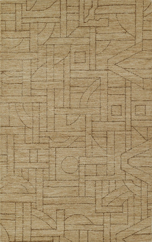 Momeni Teppe TEP-1 Hand Tufted Contemporary Geometric Indoor Area Rug Natural 9' x 12' TEPPETEP-1NAT90C0