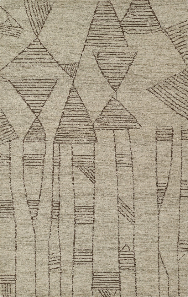 Momeni Teppe TEP-2 Hand Tufted Contemporary Geometric Indoor Area Rug Grey 9' x 12' TEPPETEP-2GRY90C0