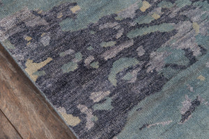 Momeni Terra TER-1 Hand Knotted Contemporary Abstract Indoor Area Rug Blue 8' x 11' TERRATER-1BLU80B0