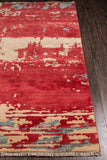 Momeni Terra TER-2 Hand Knotted Contemporary Abstract Indoor Area Rug Red 8' x 11' TERRATER-2RED80B0