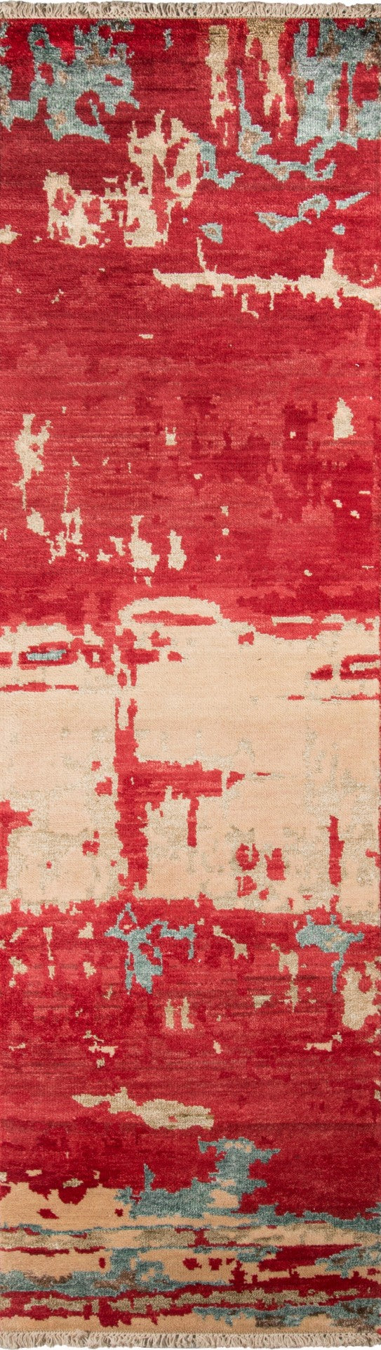 Momeni Terra TER-2 Hand Knotted Contemporary Abstract Indoor Area Rug Red 8' x 11' TERRATER-2RED80B0