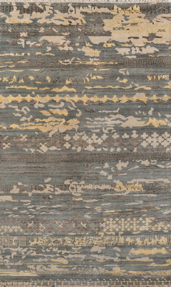 Momeni Terra TER-4 Hand Knotted Contemporary Abstract Indoor Area Rug Grey 8' x 11' TERRATER-4GRY80B0