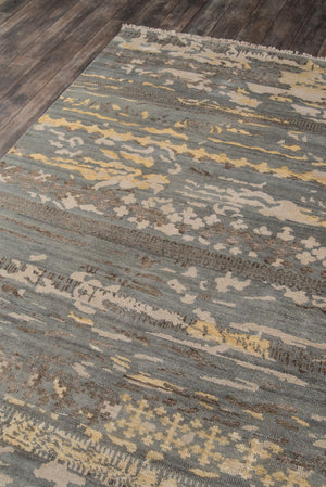 Momeni Terra TER-4 Hand Knotted Contemporary Abstract Indoor Area Rug Grey 8' x 11' TERRATER-4GRY80B0