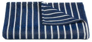 Chandra Rugs Aria 65% Polyester, 35% Cotton Handcrafted Polyester Throw Blue/White 50" x 70"