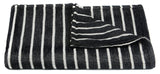 Chandra Rugs Aria 65% Polyester, 35% Cotton Handcrafted Polyester Throw Black/White 50" x 70"