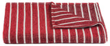 Chandra Rugs Aria 65% Polyester, 35% Cotton Handcrafted Polyester Throw Red/White 50" x 70"