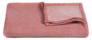 Chandra Rugs Ella 100% Cotton Handcrafted Cotton Throw Red/White 50" x 70"