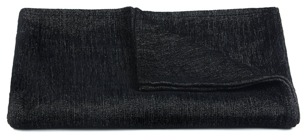 Chandra Rugs Lulu 65% Polyester, 35% Cotton Handcrafted Polyester Throw Black 50" x 70"