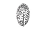 Wire Tree Wall Art, Medium, Circle, Metal, Black