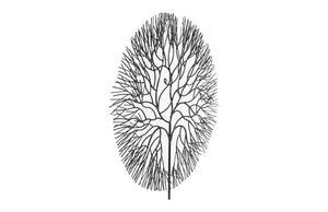 Wire Tree Wall Art, Large, Circle, Metal, Black