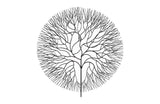 Wire Tree Wall Art, Large, Circle, Metal, Black