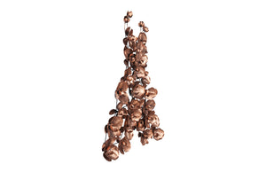 Orchid Dress Wall Art, Metal, Copper/Black