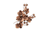 Orchid Sprig Wall Art, Medium, Metal, Copper/Black