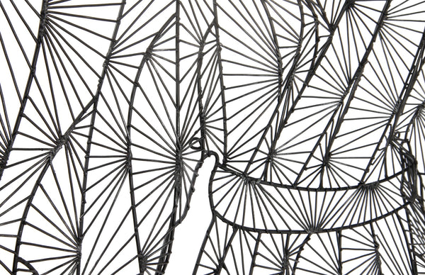 Kimono Man Wall Art, Metal, Silver/Black