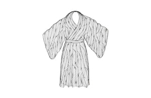 Kimono Man Wall Art, Metal, Silver/Black