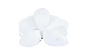 Orchid Flower Wall Decor, White, Metal