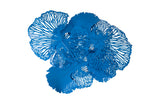 Flower Wall Art, Large, Blue, Metal