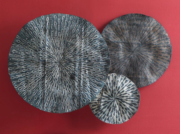 Metal Lotus Wall Art, Assorted Colors