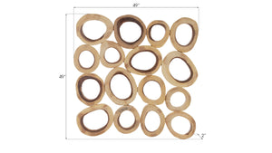 Chuleta Rings Wall Art, Chamcha Wood, Square, LG