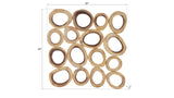 Chuleta Rings Wall Art, Chamcha Wood, Square, LG