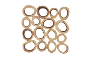 Chuleta Rings Wall Art, Chamcha Wood, Square, LG