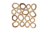 Chuleta Rings Wall Art, Chamcha Wood, Square, LG