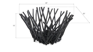 Stick Bowl, Tall, Black