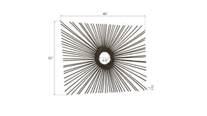 Spoke Mirror, Burnt, Square