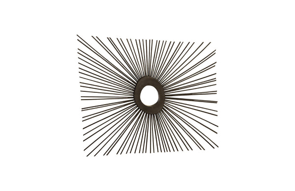 Spoke Mirror, Burnt, Square