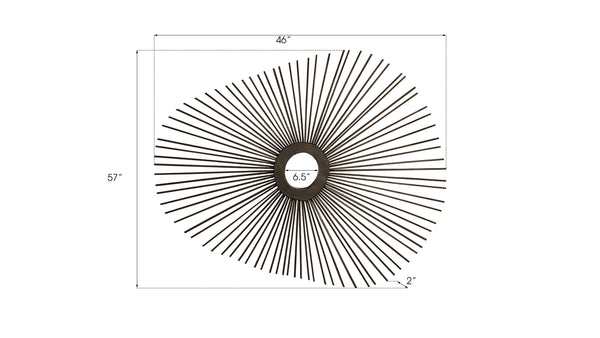 Spoke Mirror, Burnt, Ovoid