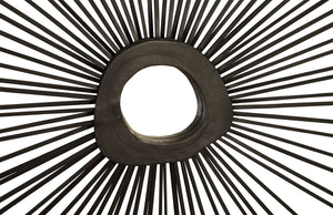 Spoke Mirror, Burnt, Round