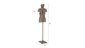 Chain Bust Sculpture on Stand