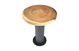 Concrete Bar Table, Chamcha Wood Top