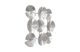 Ginkgo Leaf Wall Art, 9 Leaves, Silver