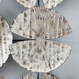 Ginkgo Leaf Wall Art, 9 Leaves, Silver