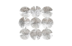 Ginkgo Leaf Wall Art, 9 Leaves, Silver