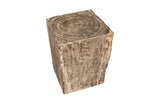 Gray Stone Side Table, Chamcha Wood