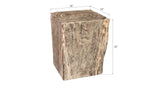 Gray Stone Side Table, Chamcha Wood