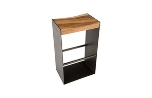 Iron Frame Bar Stool, Natural