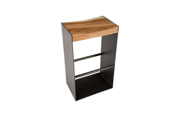 Iron Frame Bar Stool, Natural