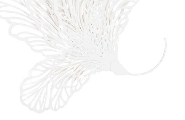 Butterfly Wall Art, White, LG